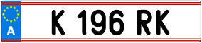 Trailer License Plate